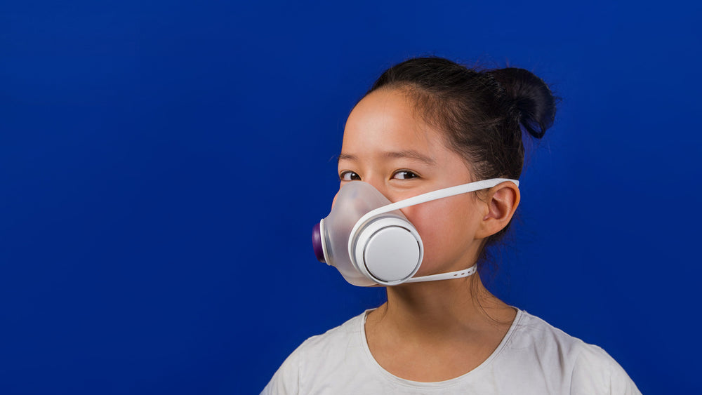 Kids face masks with added professional grade protection from airborne particles and pollutants. Equivalent to N95 protection and is reusable, washable and made from comfortable silicone material.
